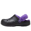 Crocs Baya Fodrade Fuzz Strap Träskor ”Black Purple” 20663309V