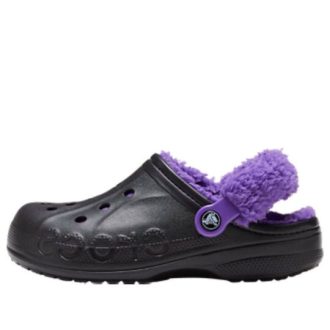 Crocs Baya Fodrade Fuzz Strap Träskor ”Black Purple” 20663309V