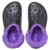 Crocs Baya Fodrade Fuzz Strap Träskor ”Black Purple” 20663309V