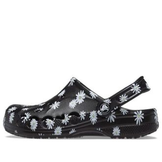 Crocs Baya säsongstryckta träskor ”Black Daisy” 206230-0ZI