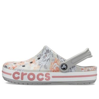Crocs Bayaband Beach ljusgrå Flowers Sandaler 206232-0GN