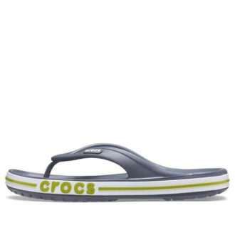 Crocs Bayaband Flip Non-Slip Slitbeständig Casual Grågröna Tofflor ”Grey Green” 205393-0A3
