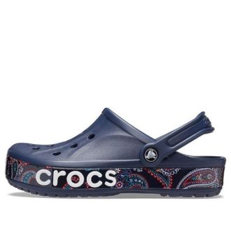 Crocs Bayaband trycksandaler unisexblå 206233-410