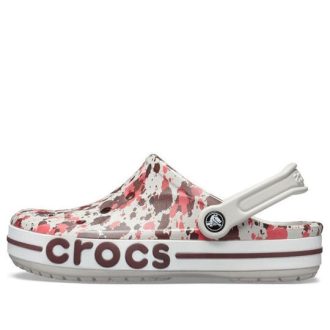 Crocs Bayaband tryckta klassiska träskor ”White Brown Red” 205840-1CD