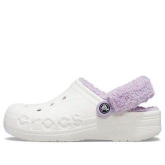 Crocs Classic Baya Fodrad Fuzz-Strap Clog ”White Lila” 206633-577