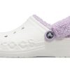 Crocs Classic Baya Fodrad Fuzz-Strap Clog ”White Lila” 206633-577