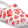Crocs Classic Beach Sandals Unisex Röd Vit 207849-1AZ
