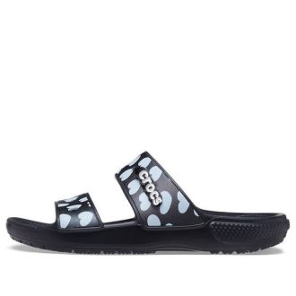 Crocs Classic Casual Fashion Unisex Svart Blå Tofflor 207680-066