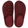 Crocs Classic Casual Thicken Stay Warm Unisex vinröda tofflor 203600-60U