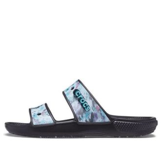 Crocs Classic Casual Unisex Blå Svarta Tofflor 207283-988