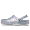 Crocs Classic Casual Unisex Metallic Silver Rosa Sandaler 207551-90H