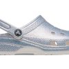 Crocs Classic Casual Unisex Metallic Silver Rosa Sandaler 207551-90H
