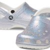 Crocs Classic Casual Unisex Metallic Silver Rosa Sandaler 207551-90H