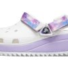 Crocs Classic Casual Unisex vita lila sandaler ”White Purple” 207772-577