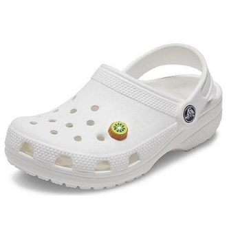Crocs Classic Charm Kiwi Slice Träskor ”Vita” 21SF10008477