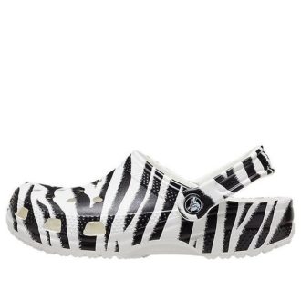 Crocs Classic Clog animal Utskrift Strandsandaler Svart Vit 206676-1DE