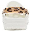 Crocs Classic Clog Beach Sandals Leopardtryck Vit 206638-1D1
