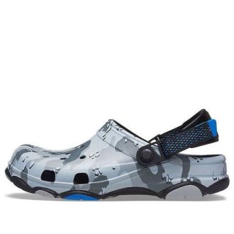 Crocs Classic Clog Desert Camouflage Outdoor Beach Unisex Svart Grå Sandaler 207305-097