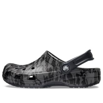 Crocs Classic Clog Kamouflagetryck Strandsandaler Svarta Unisex 206454-001