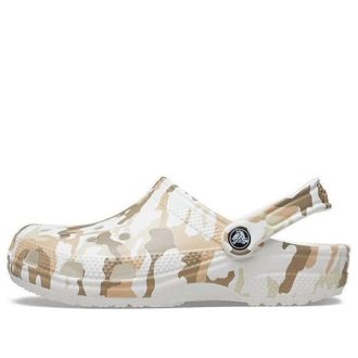 Crocs Classic Clog Kamouflagetryck Strandsandaler Vit Kamouflage Unisex 206454-94S