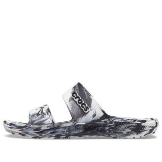 Crocs Classic Clog Marble Beach Sports Tofflor Unisex Vit Svart 207701-103