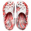Crocs Classic Clog Marble Beach Sports Unisex Röda Vita Sandaler ”Röd Vit” 206867-884