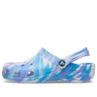 Crocs Classic Clog Marble Beach Sports Unisex Vit Blå Sandaler ”Vit Blå” 206867-1FK