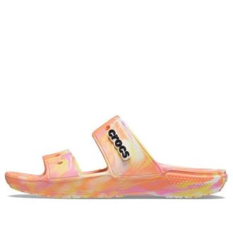 Crocs Classic Clog Marble Beach Unisex Röda Flerfärgade Tofflor ”Röd” 207701-83F