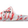 Crocs Classic Clog Marble Beach Unisex Röda Vita Tofflor ”Röd Vit” 206879-884