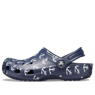 Crocs Classic Clog Printing Sandaler Deep Blue 206053-462