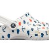 Crocs Classic Clog Printing Sandaler Vit Blå 206053-94S