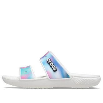 Crocs Classic Colorful Unisex Multi-Color White Sandaler 207771-94S