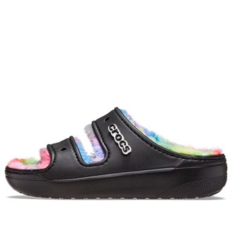 Crocs Classic Cozzzy Spray Dye Sandaler ”Black Multi” 208046-0C4
