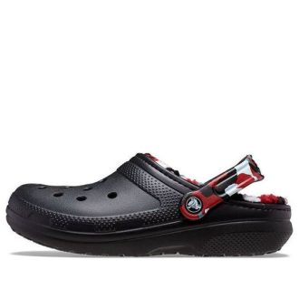 Crocs Classic Fodrad Camo Clog ”Black & Red” 208047-063