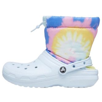 Crocs Classic Fodrade Neo Puff Boots ”Tie Dye Mineral Blue” 207328-002