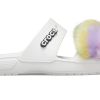 Crocs Classic Fur Sure sandaler med 2 remmar ”White” 207405-100