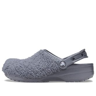 Crocs Classic Fuzz Mania Träskor ”Slate Grey” 206625-0DA