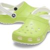Crocs Classic Glow in the Dark Träskor ”Lime Green White” 209101-3UH