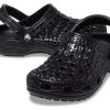 Crocs Classic Metallic Crocskin Clogs ”Black” 209093-040