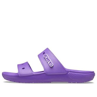 Crocs Classic Mjuk sula Mysig platt klack Sporttofflor Unisex Lila 206761-518