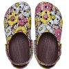 Crocs Classic Retro Blommiga träskor ”Yellow Pink” 208954-6WF