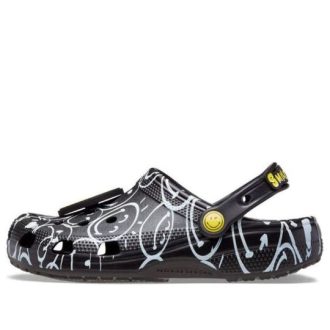 Crocs Classic Smiley World Träskor ”Black White” 207971-0C4
