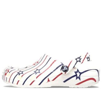 Crocs Classic Stars and Stripe Clog ”White Multi” 208877-94S
