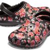 Crocs Classic Stay Warm Mysig Sport Unisex Svarta Röda Sandaler ”Svart Röda” 205324-643