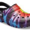 Crocs Classic Tie Dye Håll dig varm mysig Crocs Sporttofflor Unisex Lila Röd 206341-988