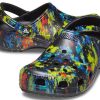 Crocs Classic Tie Dye-mönster Crocs Beach Unisex Denim Blå sandaler 205453-4SW