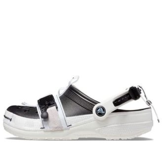 Crocs Classic Zip Tie Spänne Träskor ”Black White” 208127-066