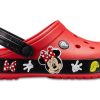 Crocs Crocband Cartoon Musse Pigg Slitstarka unisex Röda Svarta Sandaler ”Röd Svart” 204936-90H