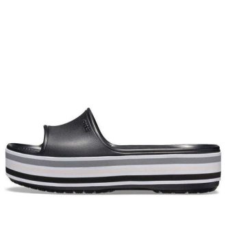 Crocs Crocband Platform Slides ”Black Grey White” 205693-001