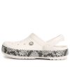 Crocs Crocband Snake Print Clogs ”White Black” 206380-13T